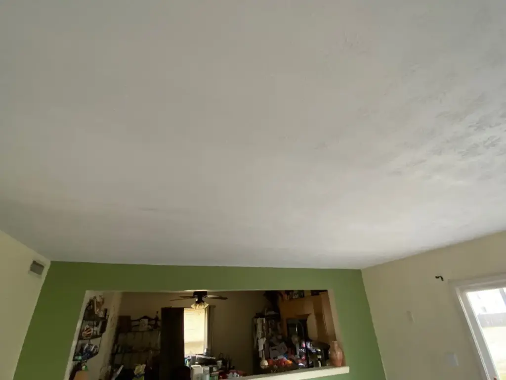 Repaired ceiling after water damage restoration in Indianapolis Indiana home