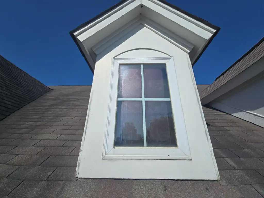 Before exterior window replacement at a home in Fishers, Indiana
